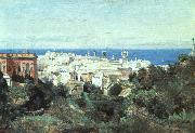  Jean Baptiste Camille  Corot View of Genoa Spain oil painting reproduction